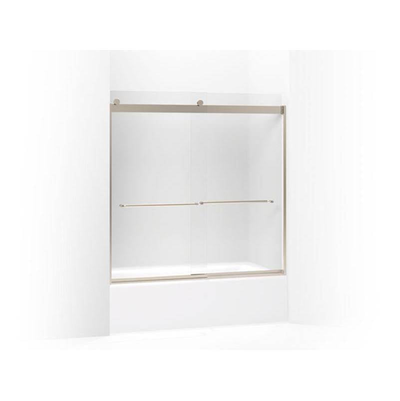 Kohler - Levity Sliding bath door, 59-3/4'' H x 56-5/8 - 59-5/8'' W, with 1/4'' thick Frosted glass - Anodized Brushed Bronze