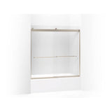 Kohler - Levity Sliding bath door, 59-3/4'' H x 56-5/8 - 59-5/8'' W, with 1/4'' thick Frosted glass - Anodized Brushed Bronze