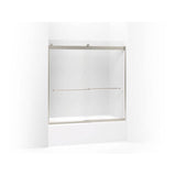 Kohler - Levity Sliding bath door, 59-3/4'' H x 56-5/8 - 59-5/8'' W, with 1/4'' thick Frosted glass - Matte Nickel