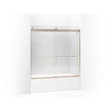 Kohler - Levity Sliding bath door, 59-3/4'' H x 56-5/8 - 59-5/8'' W, with 1/4'' thick Crystal Clear glass - Anodized Brushed Bronze