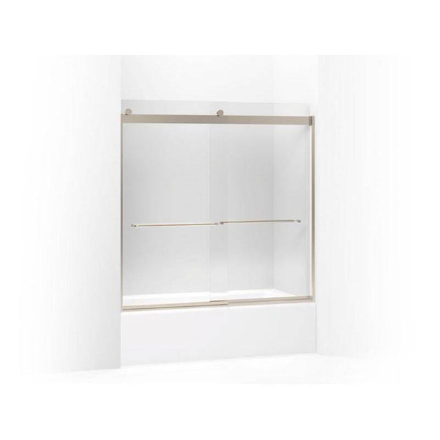Kohler - Levity Sliding bath door, 59-3/4'' H x 56-5/8 - 59-5/8'' W, with 1/4'' thick Crystal Clear glass - Anodized Brushed Bronze