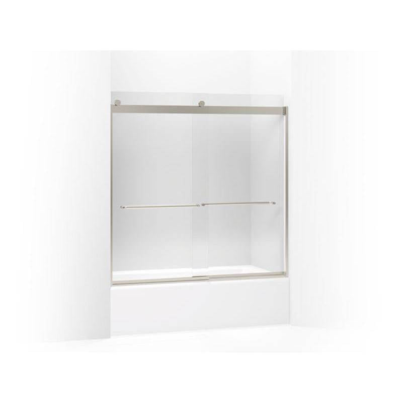 Kohler - Levity Sliding bath door, 59-3/4'' H x 56-5/8 - 59-5/8'' W, with 1/4'' thick Crystal Clear glass - Matte Nickel