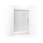 Kohler - Levity Sliding shower door, 74'' H x 43-5/8 - 47-5/8'' W, with 1/4'' thick Frosted glass - Anodized Brushed Bronze