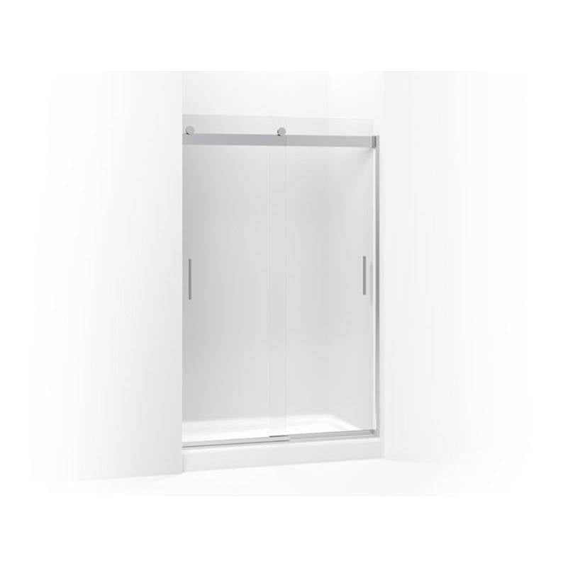 Kohler - Levity Sliding shower door, 74'' H x 43-5/8 - 47-5/8'' W, with 1/4'' thick Frosted glass - Bright Silver