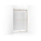 Kohler - Levity Sliding shower door, 74'' H x 44-5/8 - 47-5/8'' W, with 1/4'' thick Frosted glass - Anodized Brushed Bronze