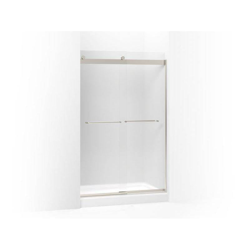 Kohler - Levity Sliding shower door, 74'' H x 44-5/8 - 47-5/8'' W, with 1/4'' thick Frosted glass - Matte Nickel