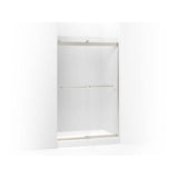 Kohler - Levity Sliding shower door, 74'' H x 44-5/8 - 47-5/8'' W, with 1/4'' thick Frosted glass - Matte Nickel