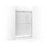 Kohler - Levity Sliding shower door, 74'' H x 44-5/8 - 47-5/8'' W, with 1/4'' thick Frosted glass - Bright Silver