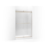 Kohler - Levity Sliding shower door, 74'' H x 44-5/8 - 47-5/8'' W, with 1/4'' thick Crystal Clear glass - Anodized Brushed Bronze