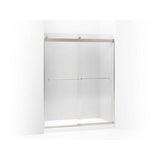 Kohler - Levity 74'' H sliding shower door with 1/4''-thick glass - Matte Nickel
