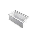 Kohler - Archer 60'' x 30'' alcove heated whirlpool bath, left drain - White