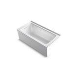 Kohler - Archer 60'' x 30'' alcove bath with Bask heated surface, alcove left drain - White