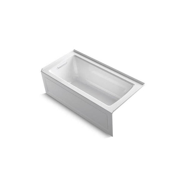 Kohler - Archer 60'' x 30'' alcove bath with Bask heated surface, alcove left drain - White