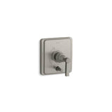 Kohler - Pinstripe Rite-Temp valve trim with push-button diverter and lever handle - Vibrant Brushed Nickel