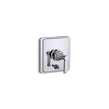 Kohler - Pinstripe Rite-Temp valve trim with push-button diverter and lever handle - Polished Chrome