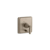 Kohler - Pinstripe Rite-Temp valve trim with push-button diverter and lever handle - Vibrant Brushed Bronze