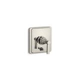 Kohler - Pinstripe Rite-Temp valve trim with push-button diverter and lever handle - Vibrant Polished Nickel