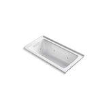 Kohler - Archer 60'' x 30'' alcove heated whirlpool bath, left drain - White