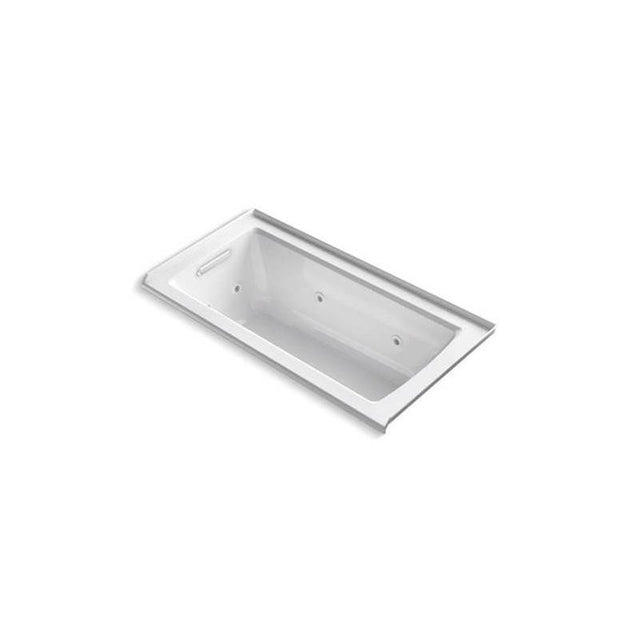 Kohler - Archer 60'' x 30'' alcove heated whirlpool bath, left drain - White