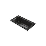Kohler - Archer 60'' x 30'' drop-in whirlpool bath with Bask heated surface - Black