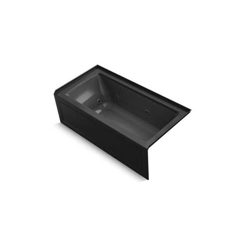Kohler - Archer 60'' x 30'' alcove whirlpool bath, right drain - Black