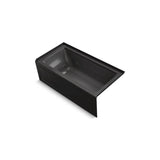 Kohler - Archer 60'' x 30'' alcove whirlpool bath, right drain - Black