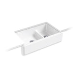 Kohler - Whitehaven Smart Divide 35-3/4'' undermount double-bowl farmhouse kitchen sink - White