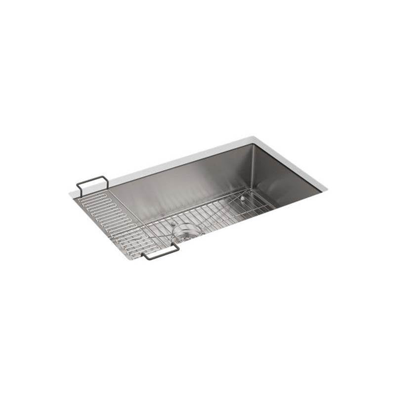 Kohler - Strive 32'' undermount single-bowl kitchen sink with accessories - Stainless Steel