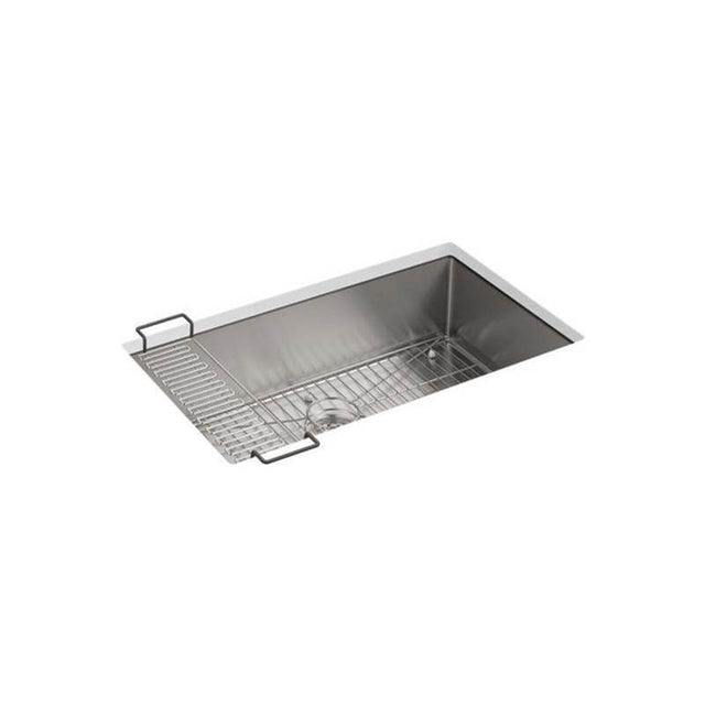 Kohler - Strive 32'' undermount single-bowl kitchen sink with accessories - Stainless Steel