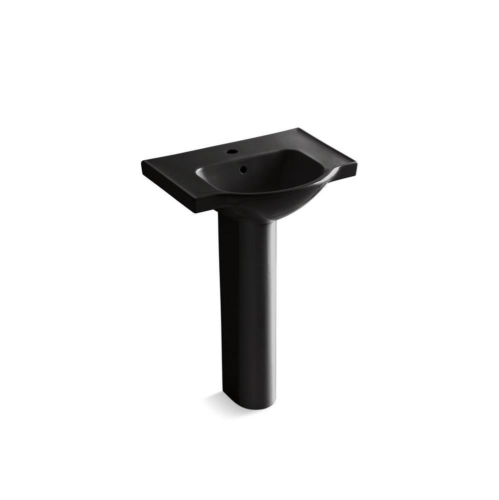 Kohler - Veer 24'' rectangular pedestal bathroom sink - Black