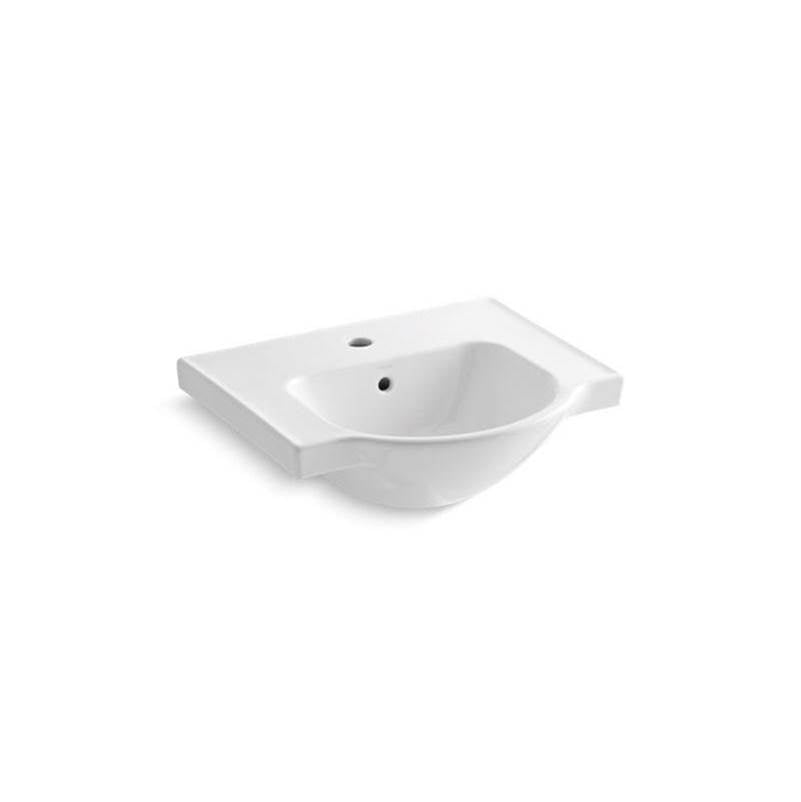 Kohler - Veer 21'' rectangular pedestal bathroom sink - White