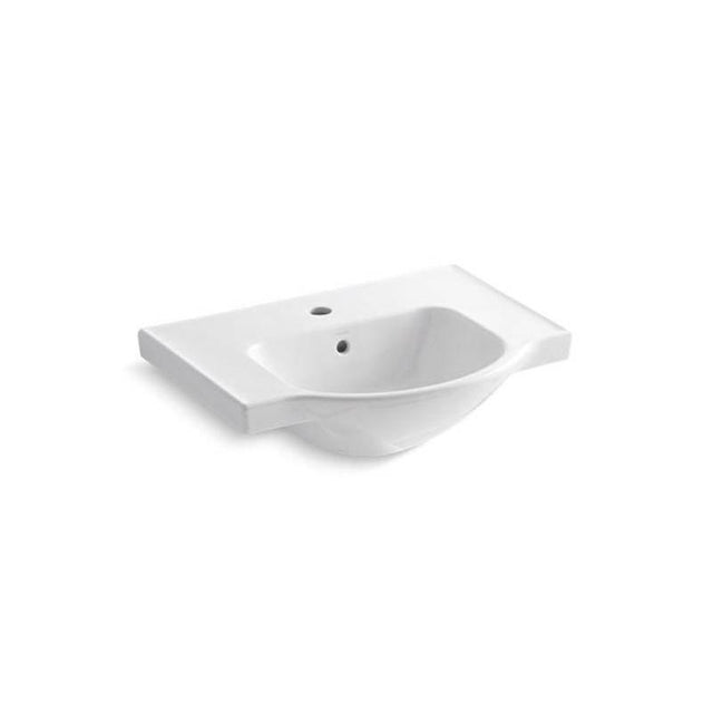 Kohler - Veer 24'' square pedestal bathroom sink - White