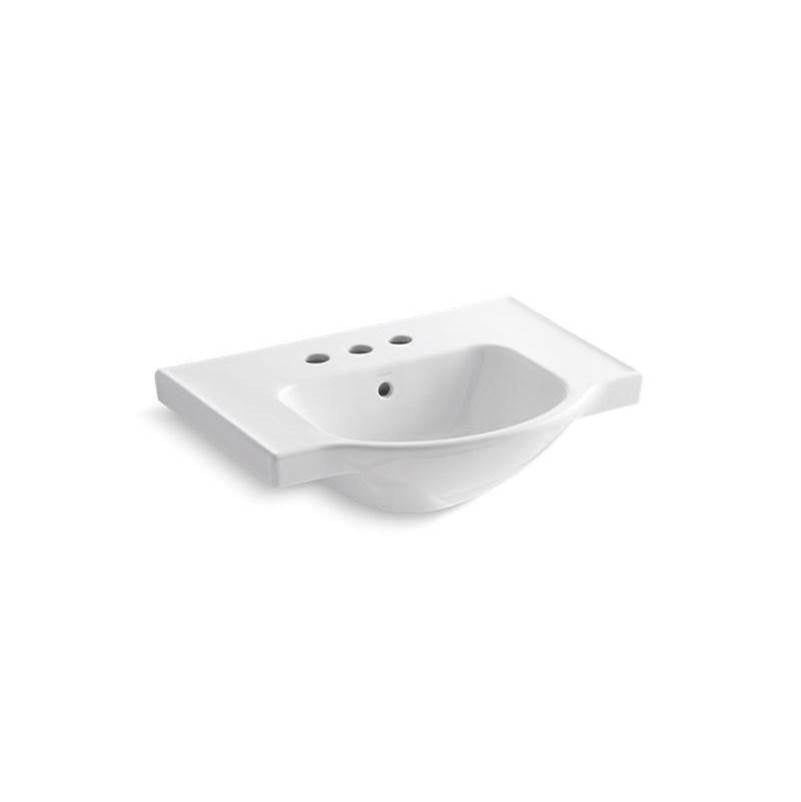 Kohler - Veer 24'' square pedestal bathroom sink - White