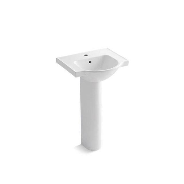 Kohler - Veer 21'' rectangular pedestal bathroom sink - White