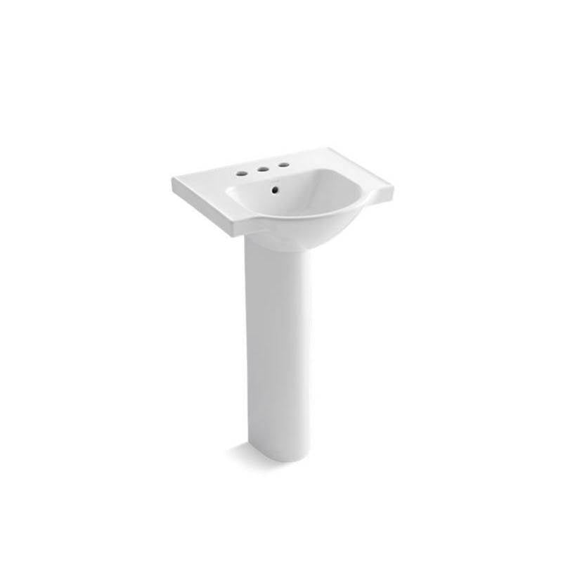 Kohler - Veer 21'' rectangular pedestal bathroom sink - White