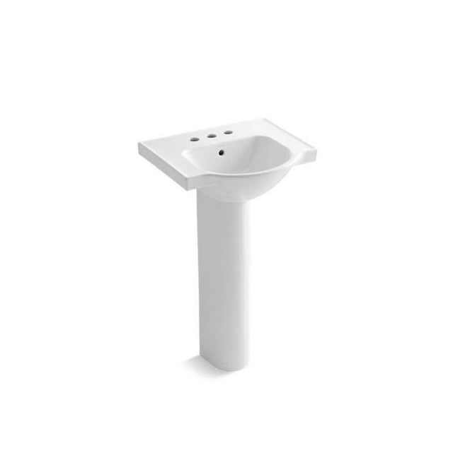 Kohler - Veer 21'' rectangular pedestal bathroom sink - White