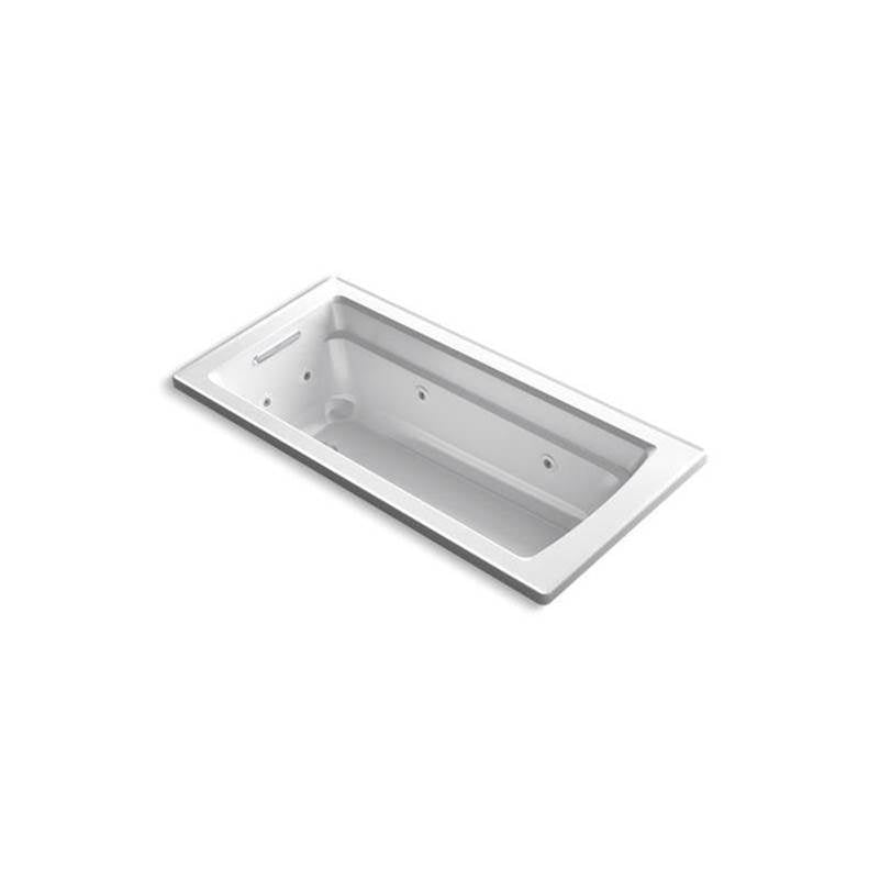 Kohler - Archer 66'' x 32'' drop-in heated whirlpool bath - White