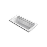 Kohler - Archer 66'' x 32'' drop-in heated whirlpool bath - White