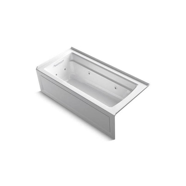 Kohler - Archer 66'' x 32'' integral apron whirlpool with integral flange and left-hand drain - White
