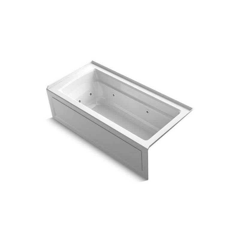 Kohler - Archer 66'' x 32'' alcove heated whirlpool, right drain - White
