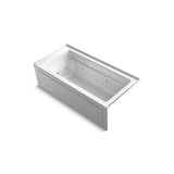 Kohler - Archer 66'' x 32'' alcove heated whirlpool, right drain - White