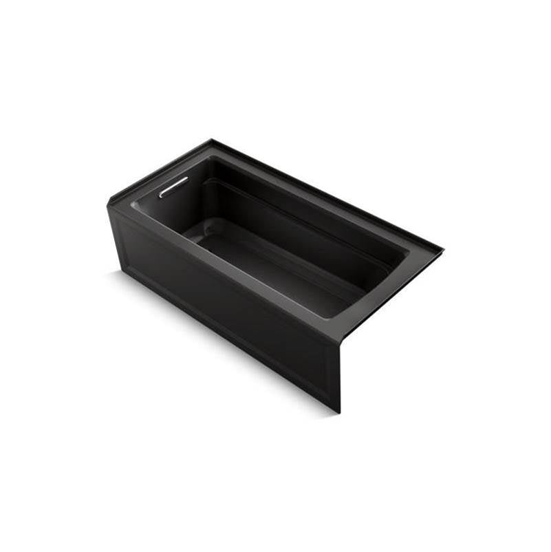 Kohler - Archer 66'' x 32'' alcove bath, left drain - Black