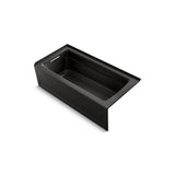 Kohler - Archer 66'' x 32'' alcove bath, left drain - Black