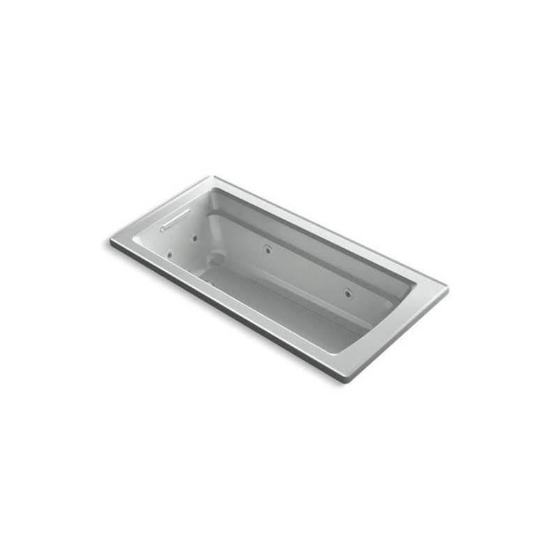 Kohler - Archer 66'' x 32'' drop-in heated whirlpool bath - Ice Grey