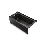 Kohler - Archer 66'' x 32'' alcove heated whirlpool, left hand - Black
