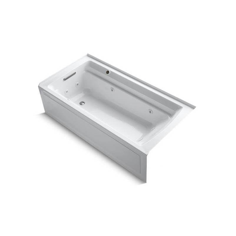 Kohler - Archer 72'' x 36'' alcove whirlpool bath with Bask heated surface, left drain - White