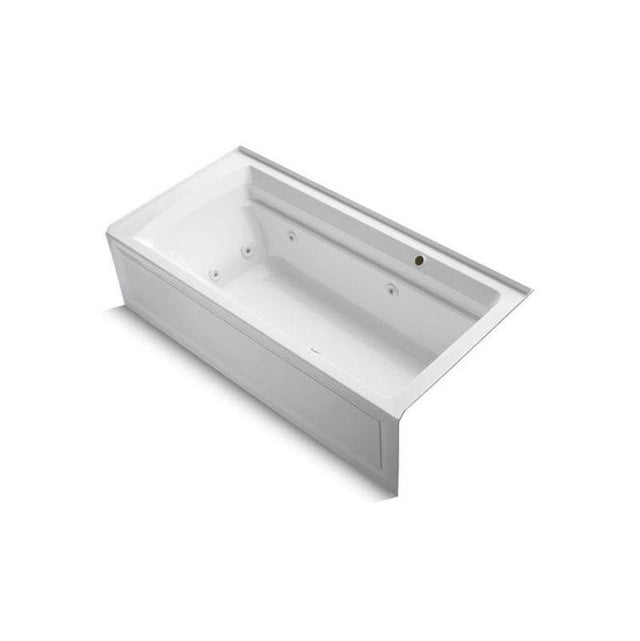 Kohler - Archer 72'' x 36'' alcove whirlpool bath with Bask heated surface, right drain - White