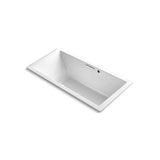 Kohler - Underscore 72'' x 36'' drop-in Heated BubbleMassageE air bath with Bask heated surface - White