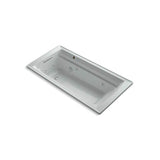 Kohler - Archer 72'' x 36'' drop-in whirlpool bath with Bask heated surface - Ice Grey