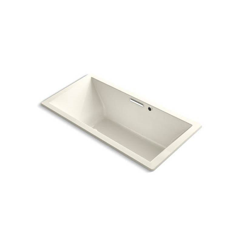 Kohler - Underscore 72'' x 36'' drop-in Heated BubbleMassageE air bath with Bask heated surface - Biscuit